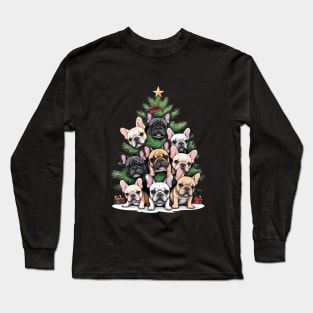 French Bulldog Christmas tree, french bulldog lovers gifts and Merry Christmas Long Sleeve T-Shirt